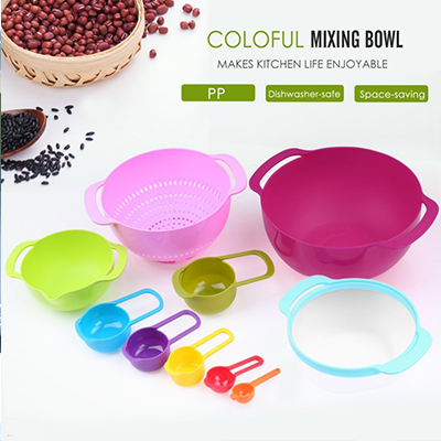 10 PCS Colorful  Plastic Rainbow Mixing  Bowls Set图4