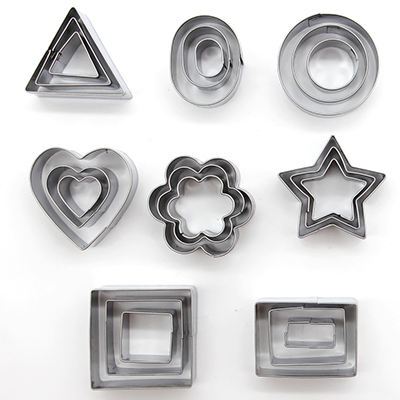 RH6003 Stainless Steel 24 pcs Mini flower/Heart Shape/Five Star Cookie Cutter Set图5