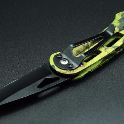 Key Ring Knife Outdoor Pattern Folding Easily Portable Pocket Cutlery High 440C Steel图3