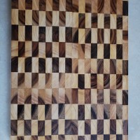End-grain Acacia and Rubber wood L