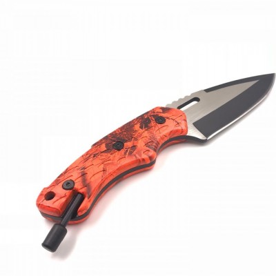 Outdoor tactical rescue fixed blade hunting knife with sheath图2