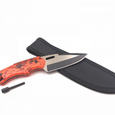 Outdoor tactical rescue fixed blade hunting knife with sheath图3