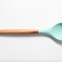 silicone wood handle dense spoon