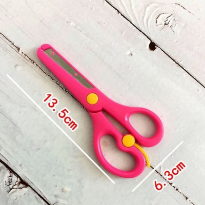 Foreign trade wholesale children's scissors round head spring students manual safety scissors图5