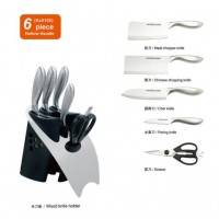 Kitchenware six sets 0106 melon peel peel wooden seat set knife knife wholesale