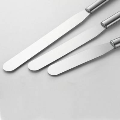 Stainless steel cake scraper butter scraper cake tool bread kiss knife three sets图2