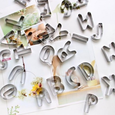 26 extra large baking alphabet cake Cutter Set Fruit and vegetable cutter Cookie cutter Cookie cutte图3