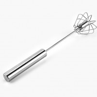 Press hand mixer stainless steel rotary egg beater Hand held semi-automatic egg white mixer Home egg