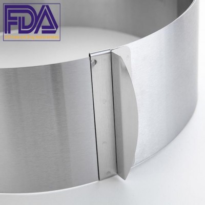 Stainless steel mousse ring color box Round cake holder 6-12 "telescopic adjustment cake mold b图2