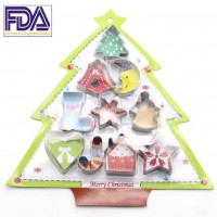 Stainless steel Christmas Tree cookie cutting mould series of baking moulds