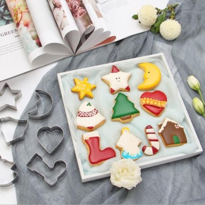 Stainless steel Christmas Tree cookie cutting mould series of baking moulds图2