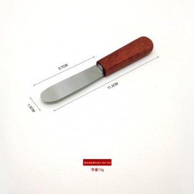 Stainless steel butter scraper butter spatula butter knife wooden handle butter knife jam knife chee图4