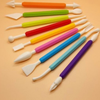 30/5000  9 carving pen set Cake fondant carving knife making cutting tool Clay carving baking tool s图2