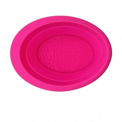 Oval folding makeup brush brush pad Makeup brush cleaning silica gel brush cleaning plate Beauty mak图5