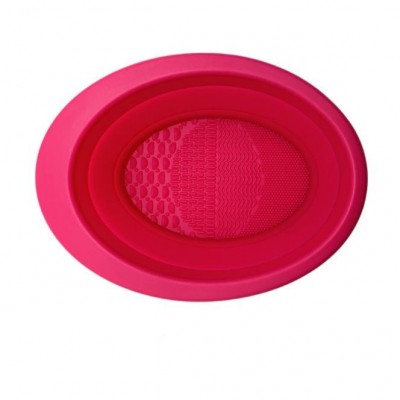 Oval folding makeup brush brush pad Makeup brush cleaning silica gel brush cleaning plate Beauty mak图4