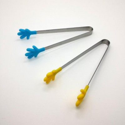 Creative kitchen tools small snacks Silicone clip hand shaped food clip Five fingers stainless steel图3