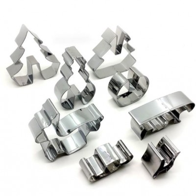 3D stainless steel cookie mold Christmas tree deer cut fruit cut cake baking tools DIY图3