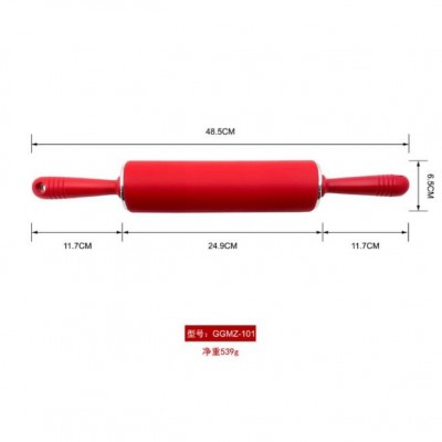 Cross border 48cm non-stick flour stick plastic rolling pin Silicone kneading dough rolling pin larg图3