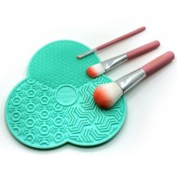 Large silica gel cleaning pad makeup brush cleaning pad with suction cup Silica gel cleaning pad hai
