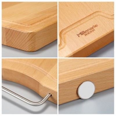 Easy kitchen kitchen solid wood chopping board beech wood chopping board can be hung on both sides图4