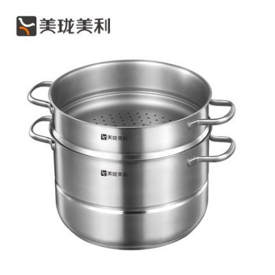 Household size thickening 304 stainless steel steamer steaming drawer Steamed steamed stuffed bun st图5