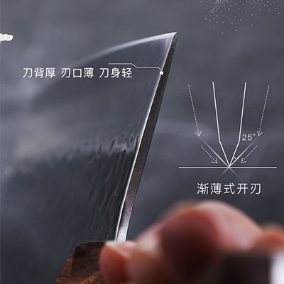 Forged yellow silk wooden fish knife图5