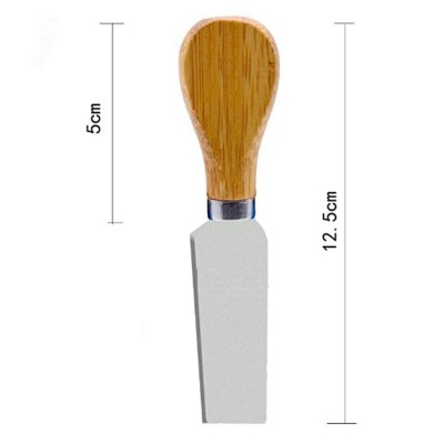 4pcs bamboo handle stainless steel cheese knife set图3