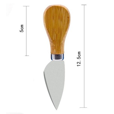 4pcs bamboo handle stainless steel cheese knife set图4