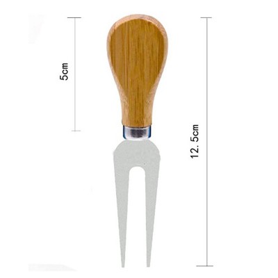 4pcs bamboo handle stainless steel cheese knife set图5