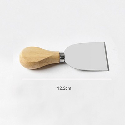 4pcs rubber wood handle stainless steel cheese knife set图2