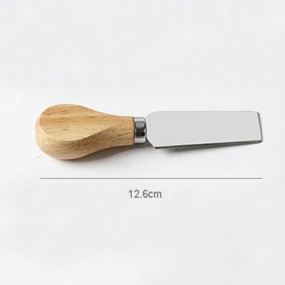 4pcs rubber wood handle stainless steel cheese knife set图3
