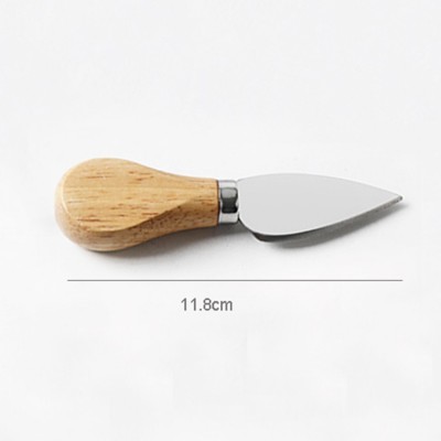 4pcs rubber wood handle stainless steel cheese knife set图5