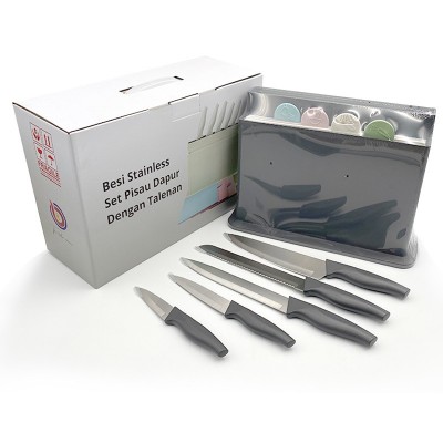 Kitchen knife set with cutting board图2