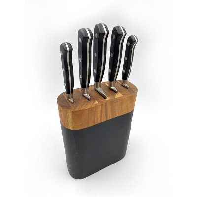 Set of 6 pieces ABS handle single steel head knife图2