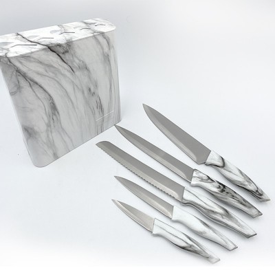 Set of 6 pieces ABS handle single steel head knife图2