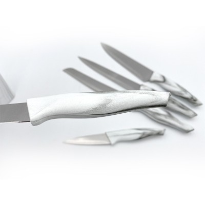 Set of 6 pieces ABS handle single steel head knife图4