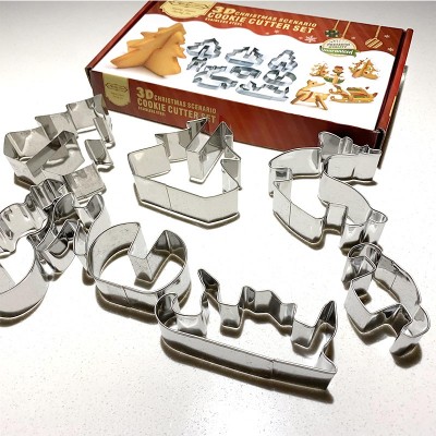 8 sets of 3D Christmas biscuit molds图2