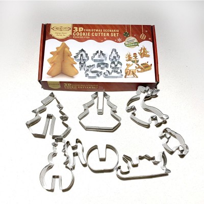 8 sets of 3D Christmas biscuit molds图5