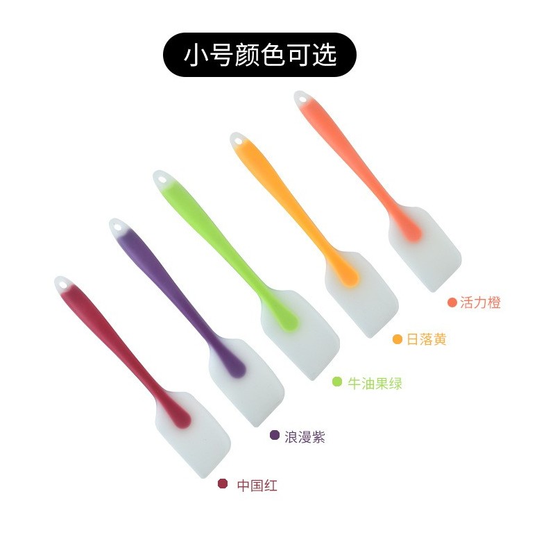 Silicone cream transparent one piece scraper Flour blender butter spatula kitchen cake baking tool c图6