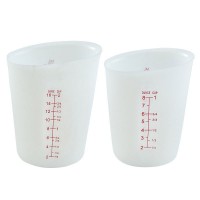 Silicone measuring cup visible semi-permeable double graduated ML/ oz kitchen baking utensils ML/O