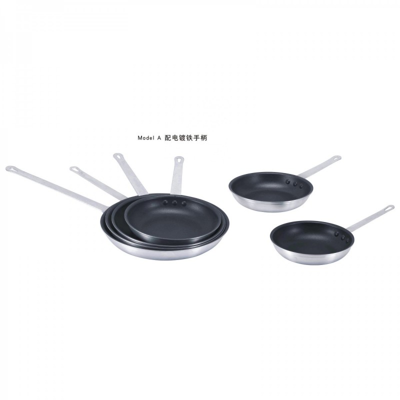 Aluminium Fry Pan Flared Rim Non-Stick Inside Sanded Outside Frying Pans Cookware图3