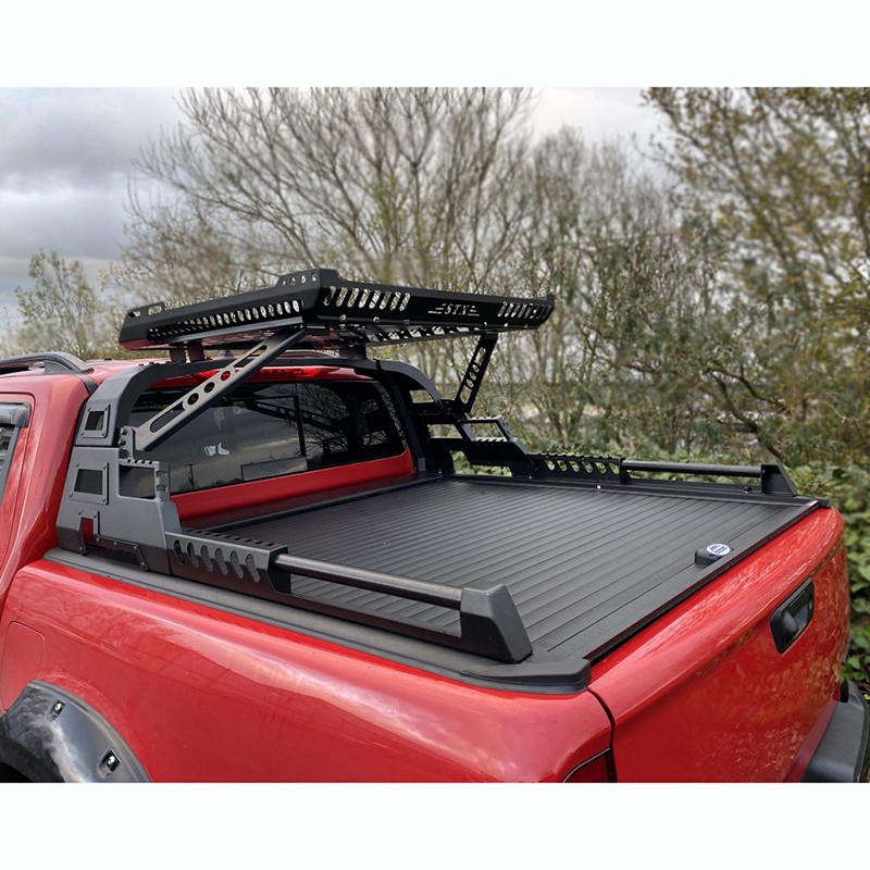 With Roof Cargo Basket Led Light 4X4 Steel Pick up Truck Anti Sport Roll Bar for Ford Ranger Isuzu D图3