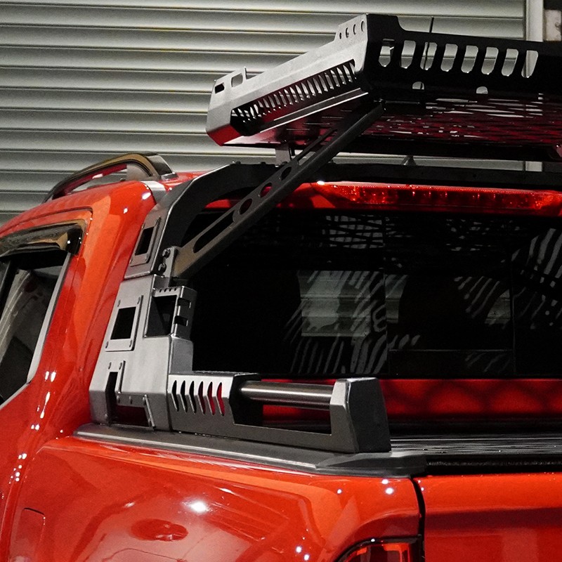 With Roof Cargo Basket Led Light 4X4 Steel Pick up Truck Anti Sport Roll Bar for Ford Ranger Isuzu D图4