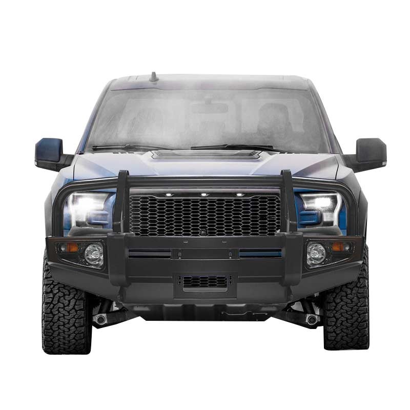 With Skid Plate Led Light 4x4 Pickup Truck Steel Front Bumper Guard Bull Bar for Toyota Tacoma 2015-图5