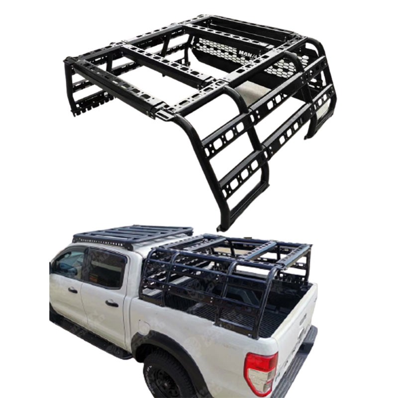 4x4 Universal Adjustable Roll Bar Steel Carrier Cage Truck Bed Rack Ladder Ute Tub Rack图3