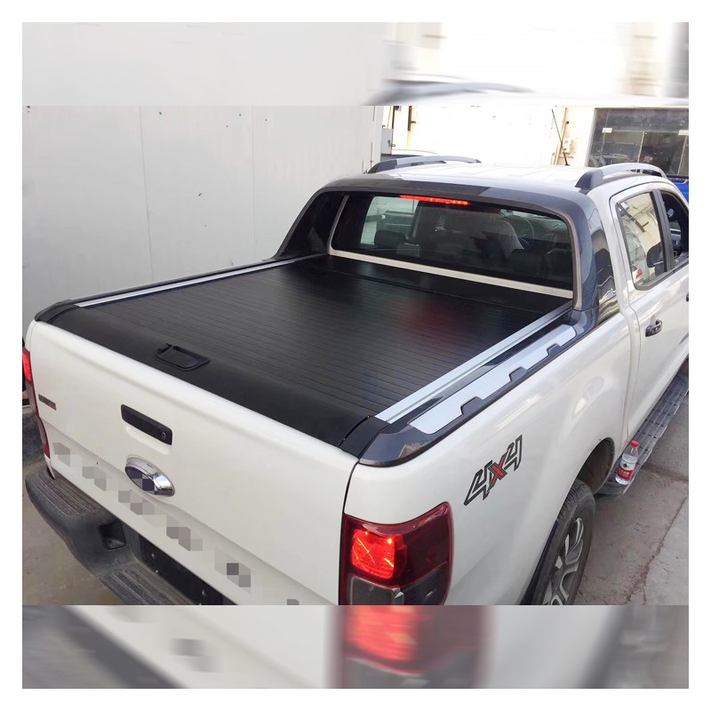 Factory 4X4 Aluminum Hand Roller Lid  Bed With Lock Retractable Tonneau Cover For hilux Np300图2