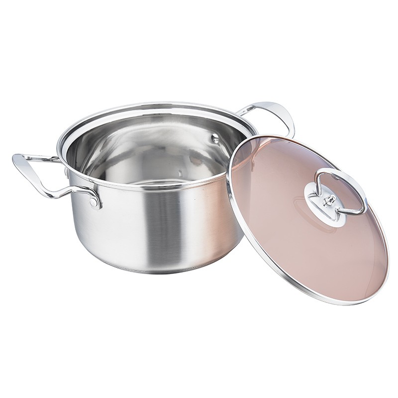 Stainless steel Dutch oven with gold tea glass lid图6