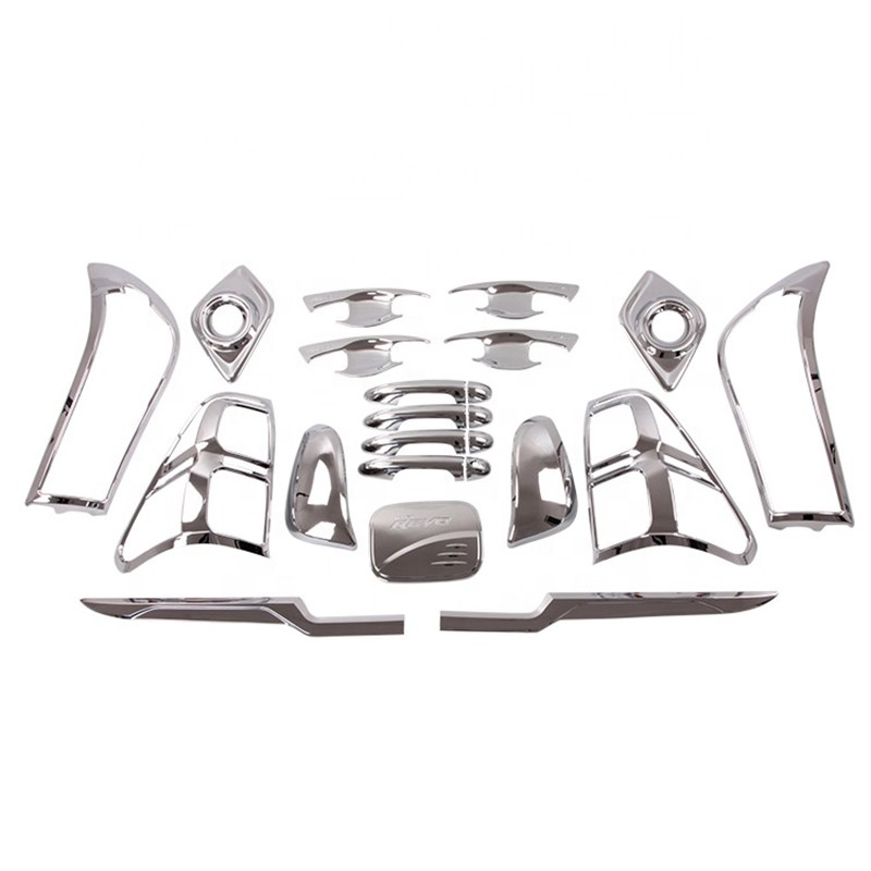 4x4 Factory Sale Car Cover Accessories Abs Plastic Chrome Full Set Kits for Toyota Hilux Revo图2