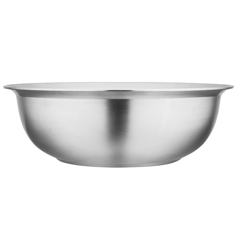 304 stainless steel  mixing bowl with anti-overflow ring图2