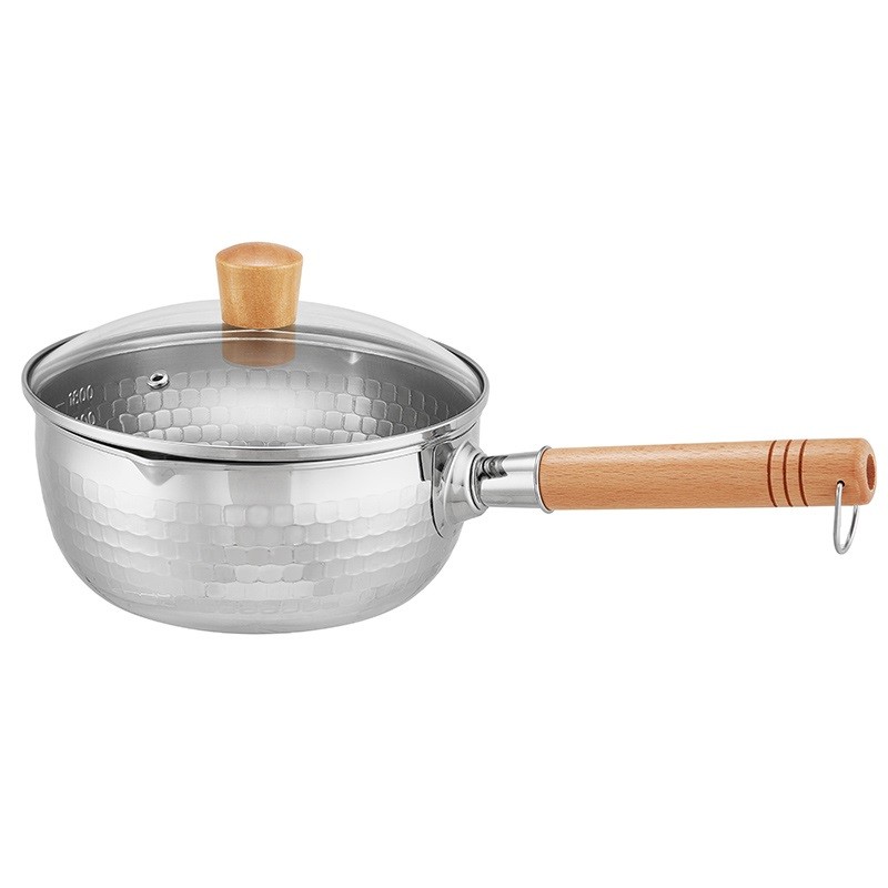 Stainless steel 18/8 Yukihira sauce pan milk pan with steamer图2